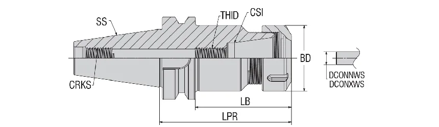 ABT50-ER-16-160 &mdash; dimensioned drawing