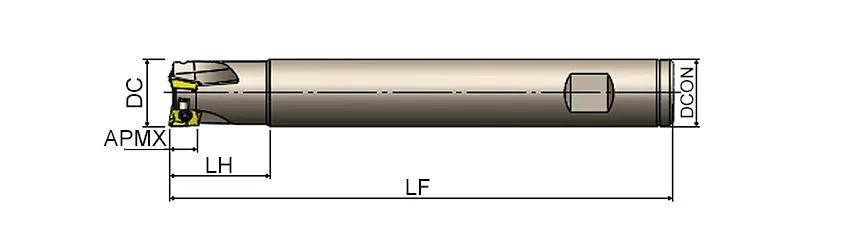 AEM90-AD10T3-D16-W16-L100-Z02-H &mdash; dimensioned drawing