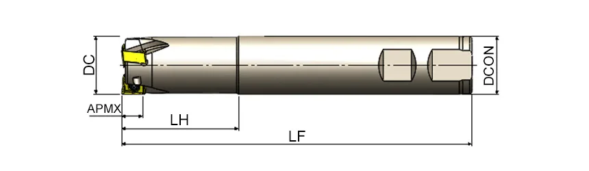 AEM90-LN1006-D32-W32-L150-Z04 &mdash; dimensioned drawing