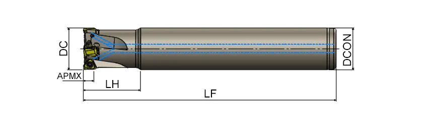 AEM90-TNG10-D25-W25-L100-Z04-H &mdash; dimensioned drawing