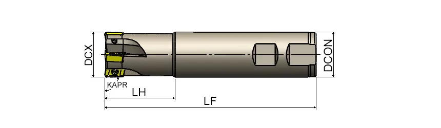 AEM90-XC13-D25-W25-L150-Z03 &mdash; dimensioned drawing