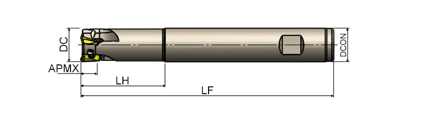 AEM90-XD11T3-D20-W20-L150-Z03 &mdash; dimensioned drawing