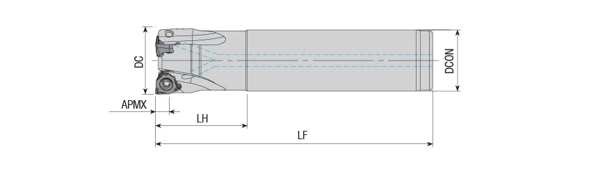 AEM90-XN0403-D20-W20-L150-Z03-H &mdash; dimensioned drawing