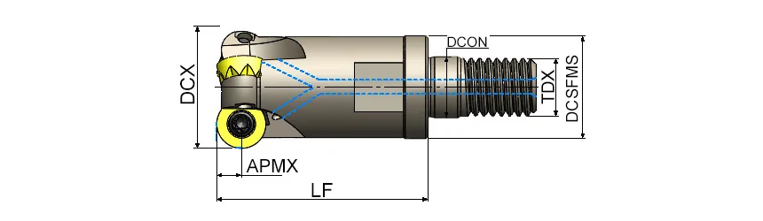 AEMR-RY12-D32-M16-L43-Z03-H &mdash; dimensioned drawing