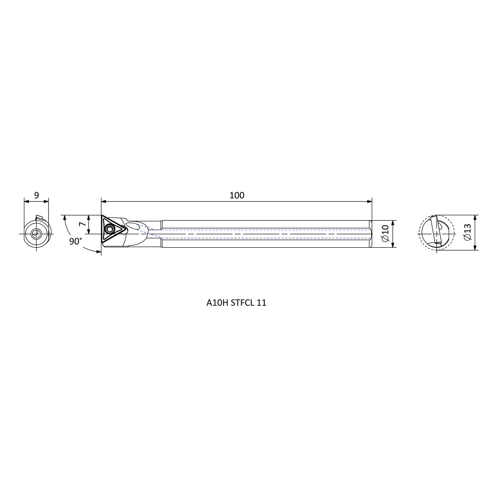 A10H STFCL 11 &mdash; dimensioned drawing