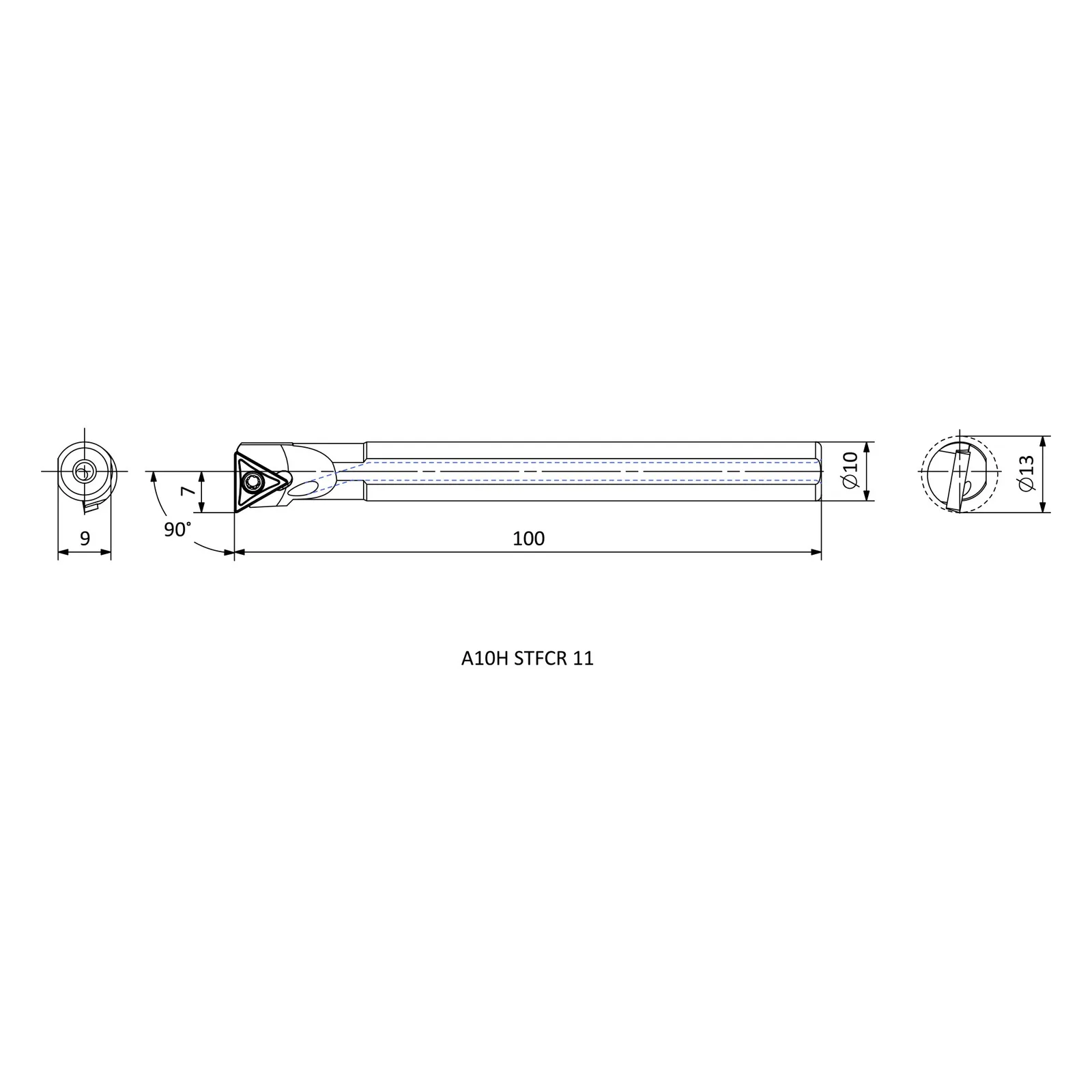 A10H STFCR 11 &mdash; dimensioned drawing