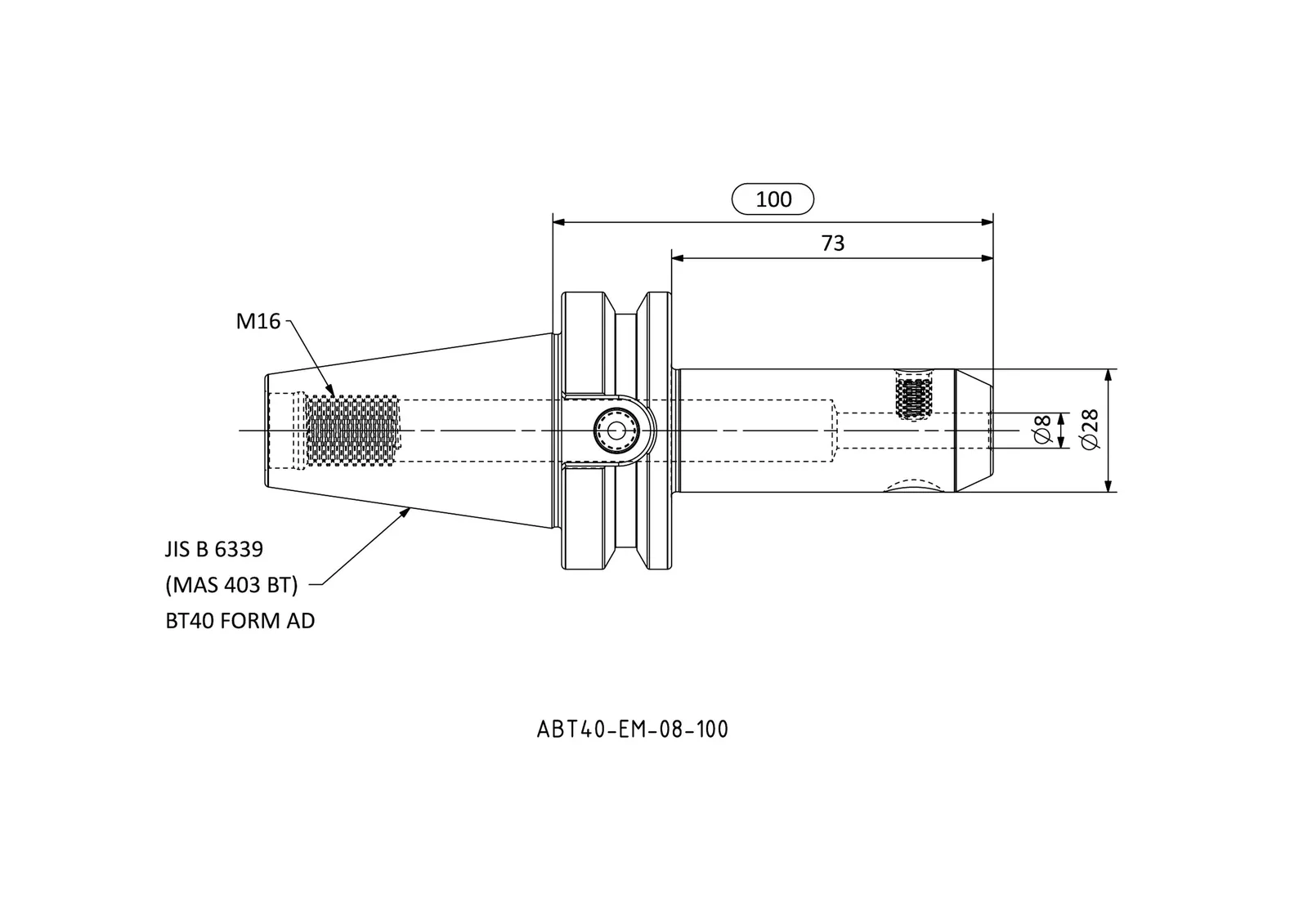 ABT40-EM-08-100 &mdash; dimensioned drawing