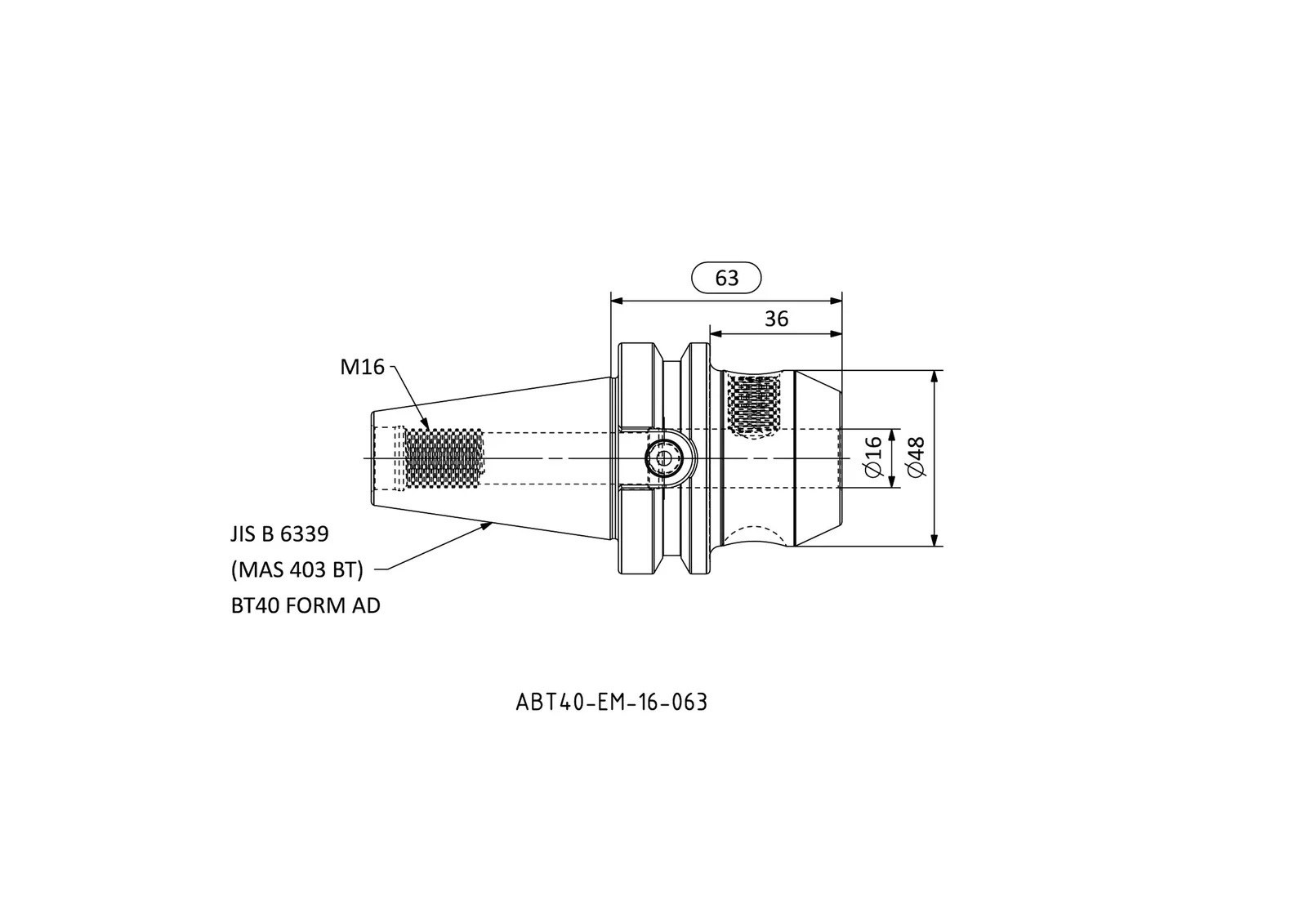 ABT40-EM-16-063 &mdash; dimensioned drawing