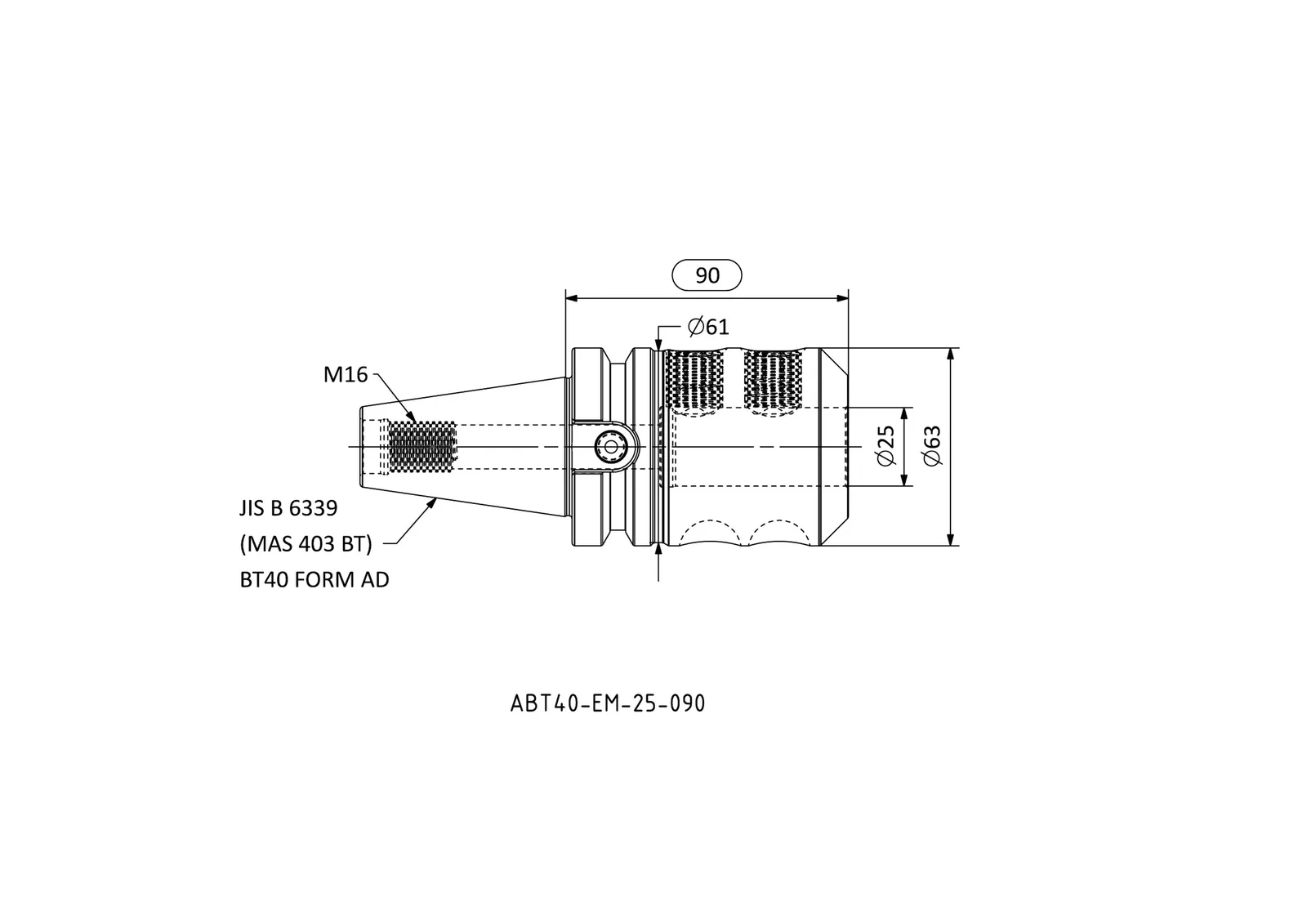 ABT40-EM-25-090 &mdash; dimensioned drawing
