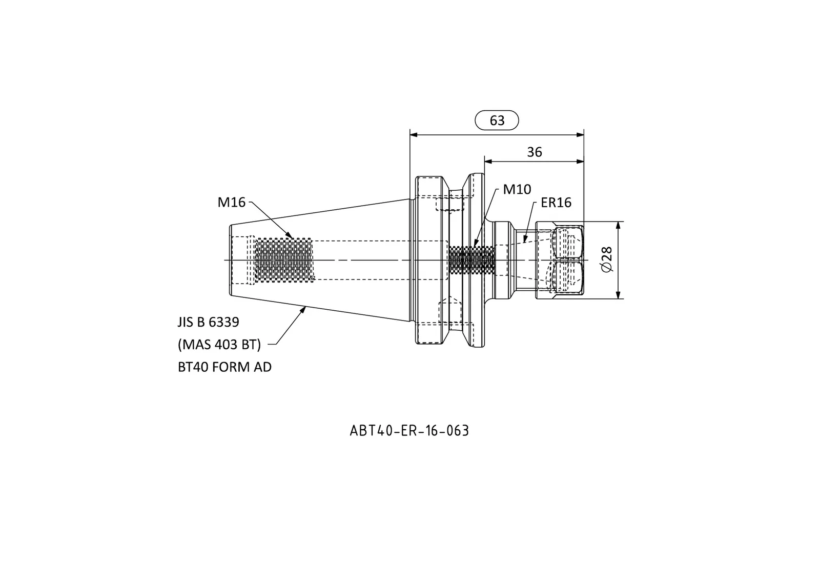 ABT40-ER-16-063 &mdash; dimensioned drawing