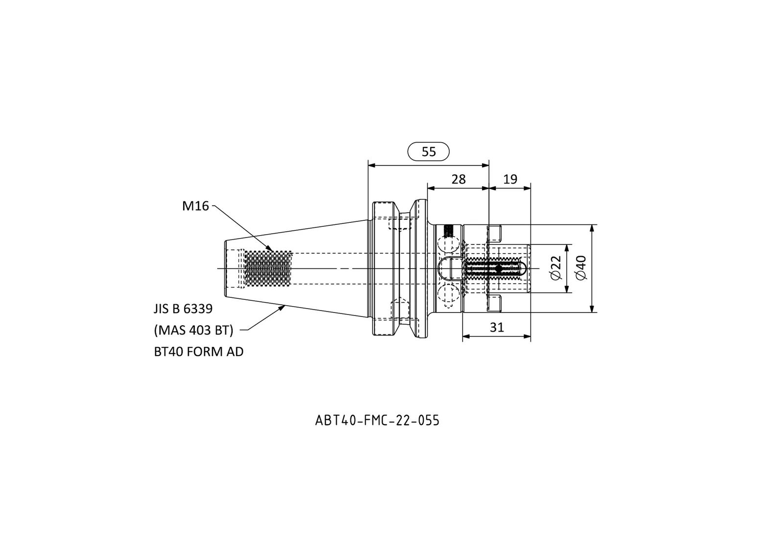 ABT40-FMC-22-055 &mdash; dimensioned drawing