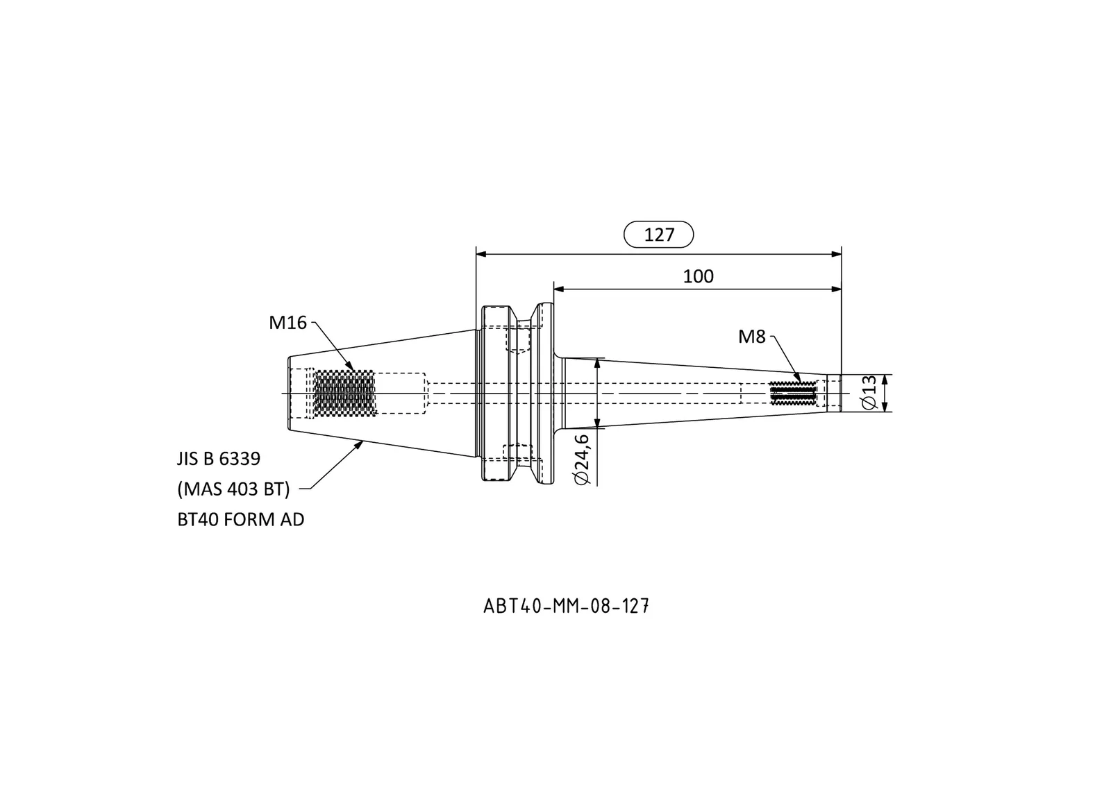 ABT40-MM-08-127 &mdash; dimensioned drawing