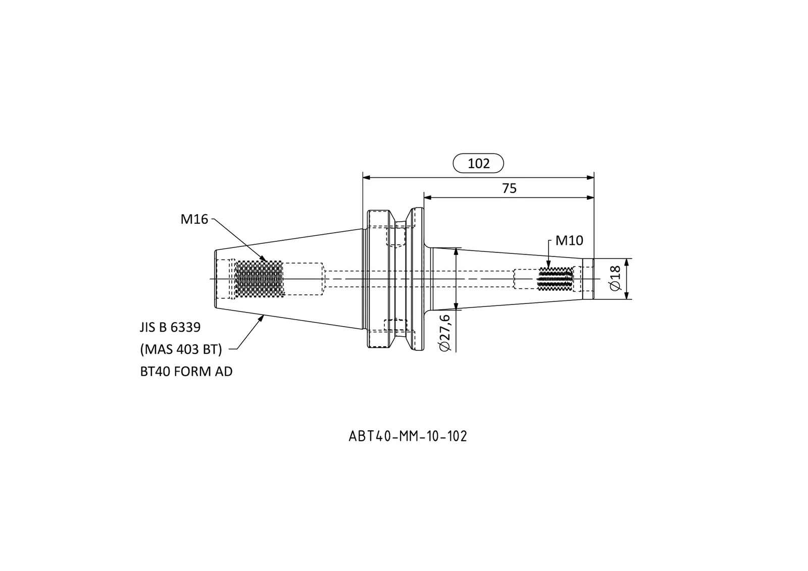 ABT40-MM-10-102 &mdash; dimensioned drawing