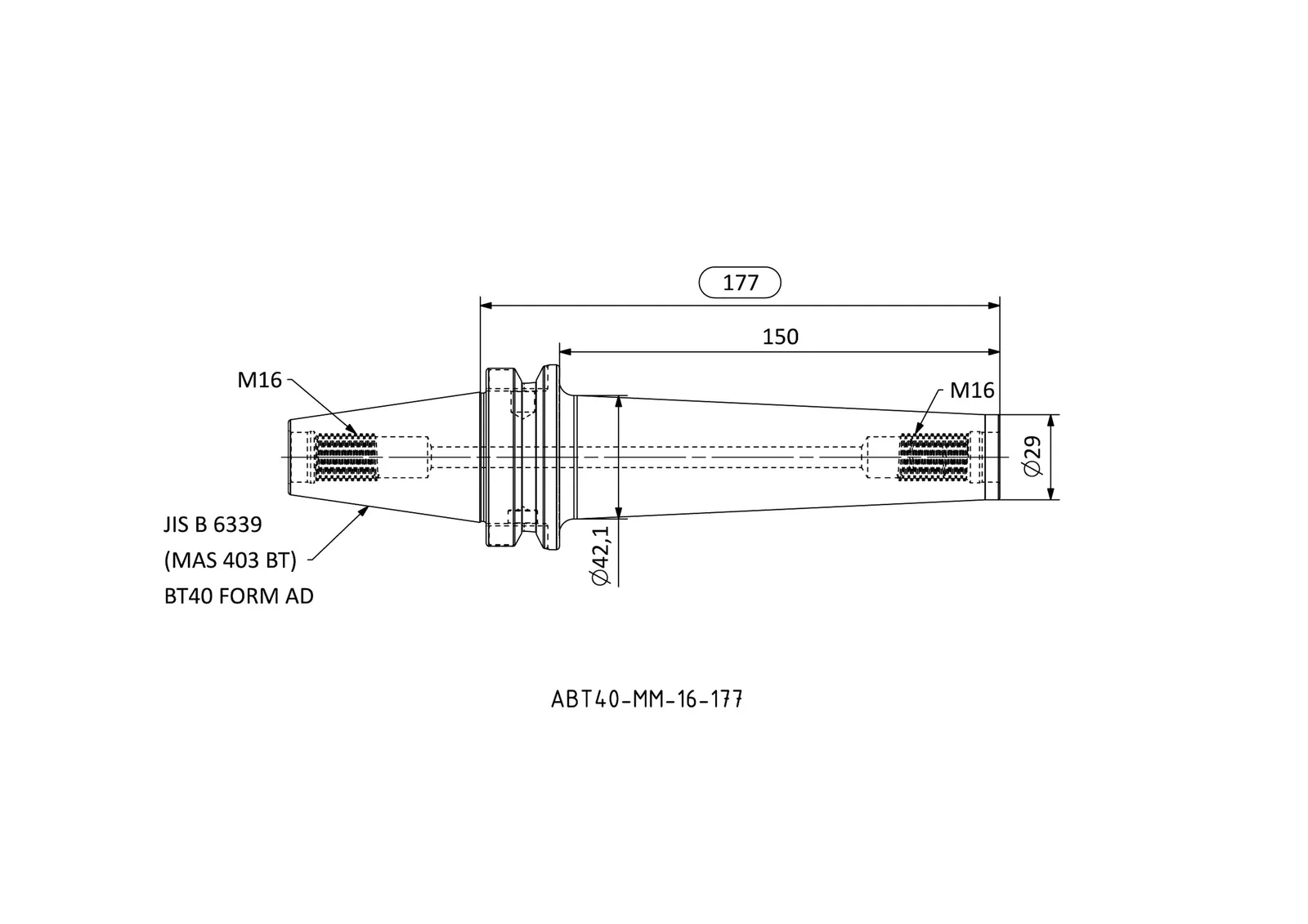 ABT40-MM-16-177 &mdash; dimensioned drawing