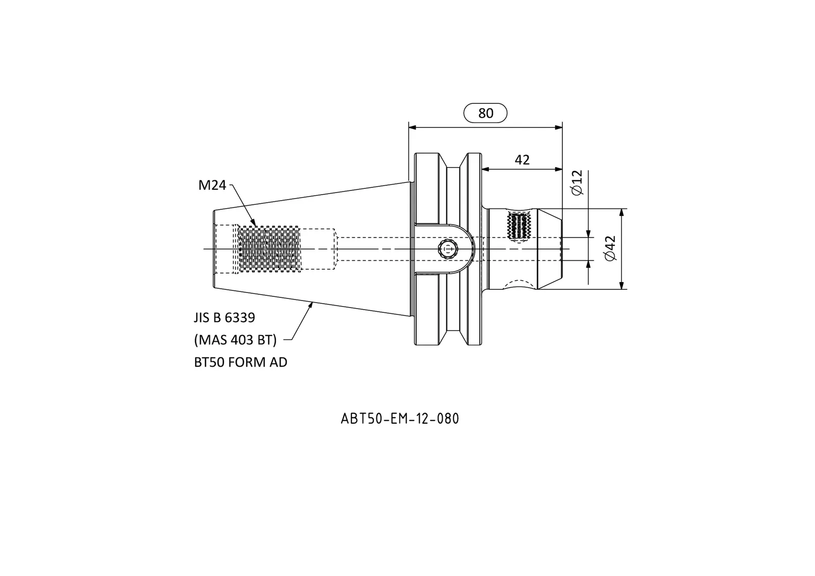 ABT50-EM-12-080 &mdash; dimensioned drawing