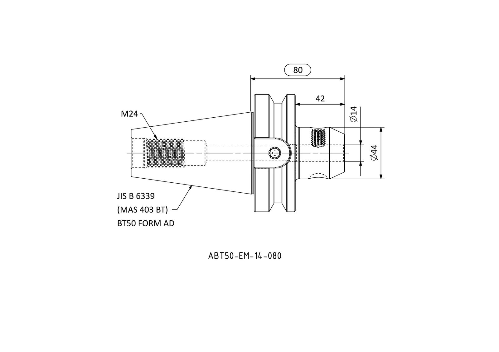 ABT50-EM-14-080 &mdash; dimensioned drawing