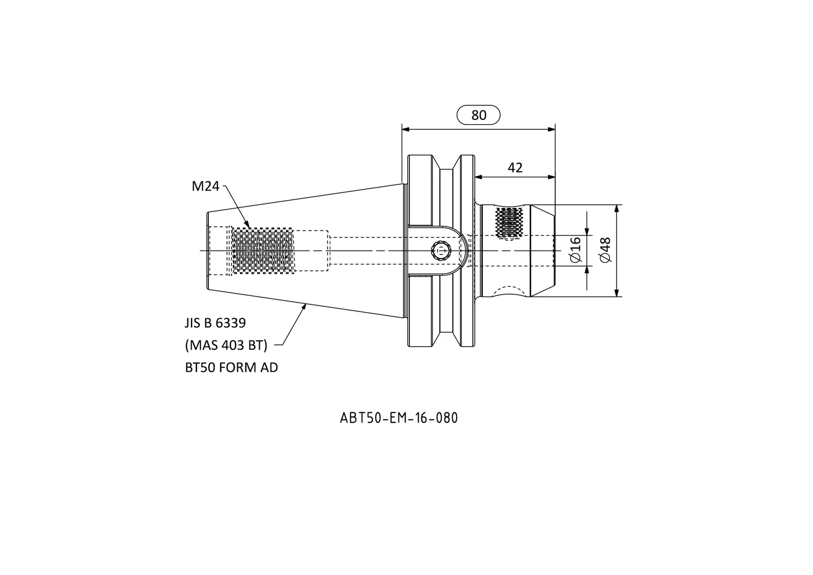 ABT50-EM-16-080 &mdash; dimensioned drawing