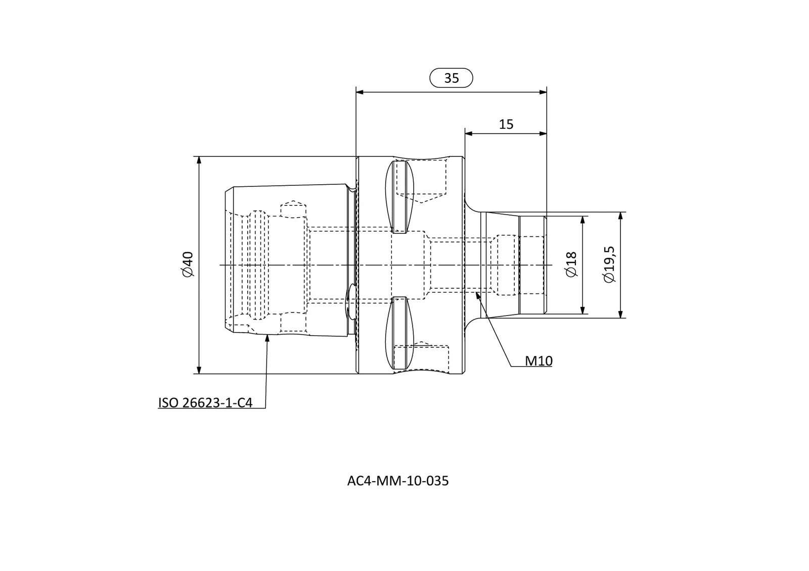 AC4-MM-10-035 &mdash; dimensioned drawing