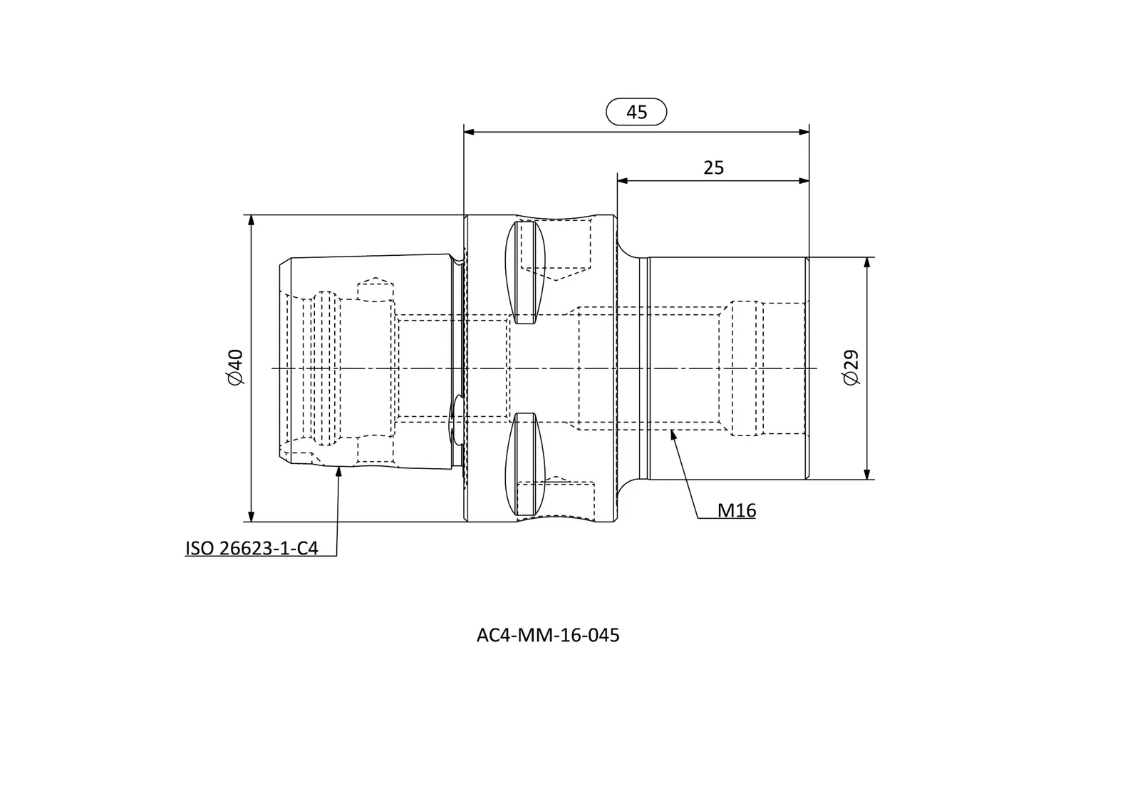 AC4-MM-16-045 &mdash; dimensioned drawing