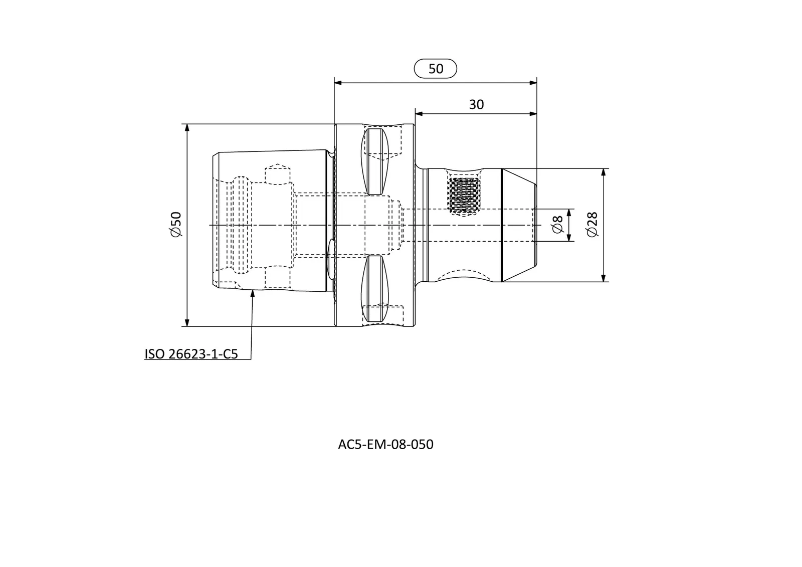 AC5-EM-08-050 &mdash; dimensioned drawing