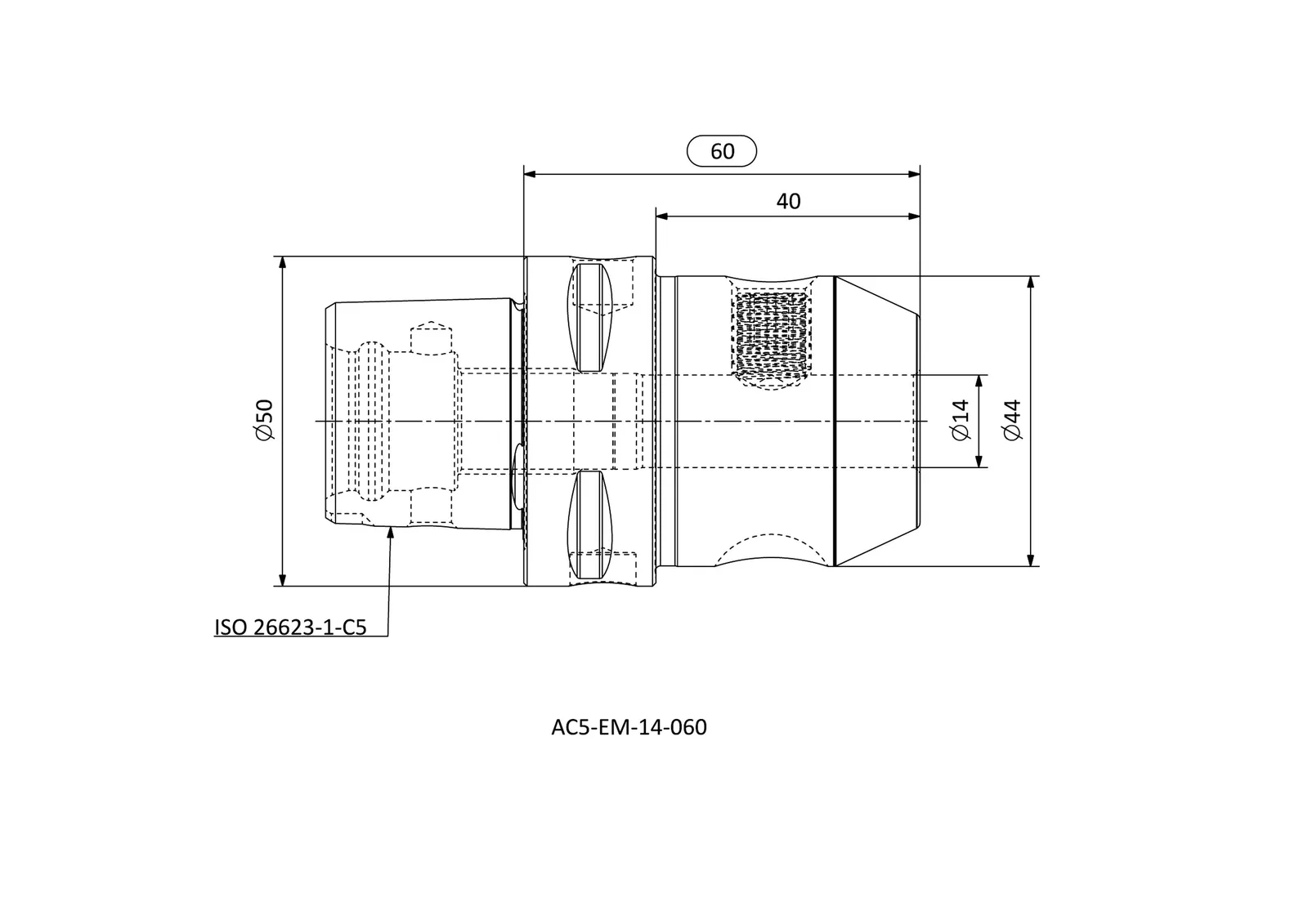 AC5-EM-14-060 &mdash; dimensioned drawing