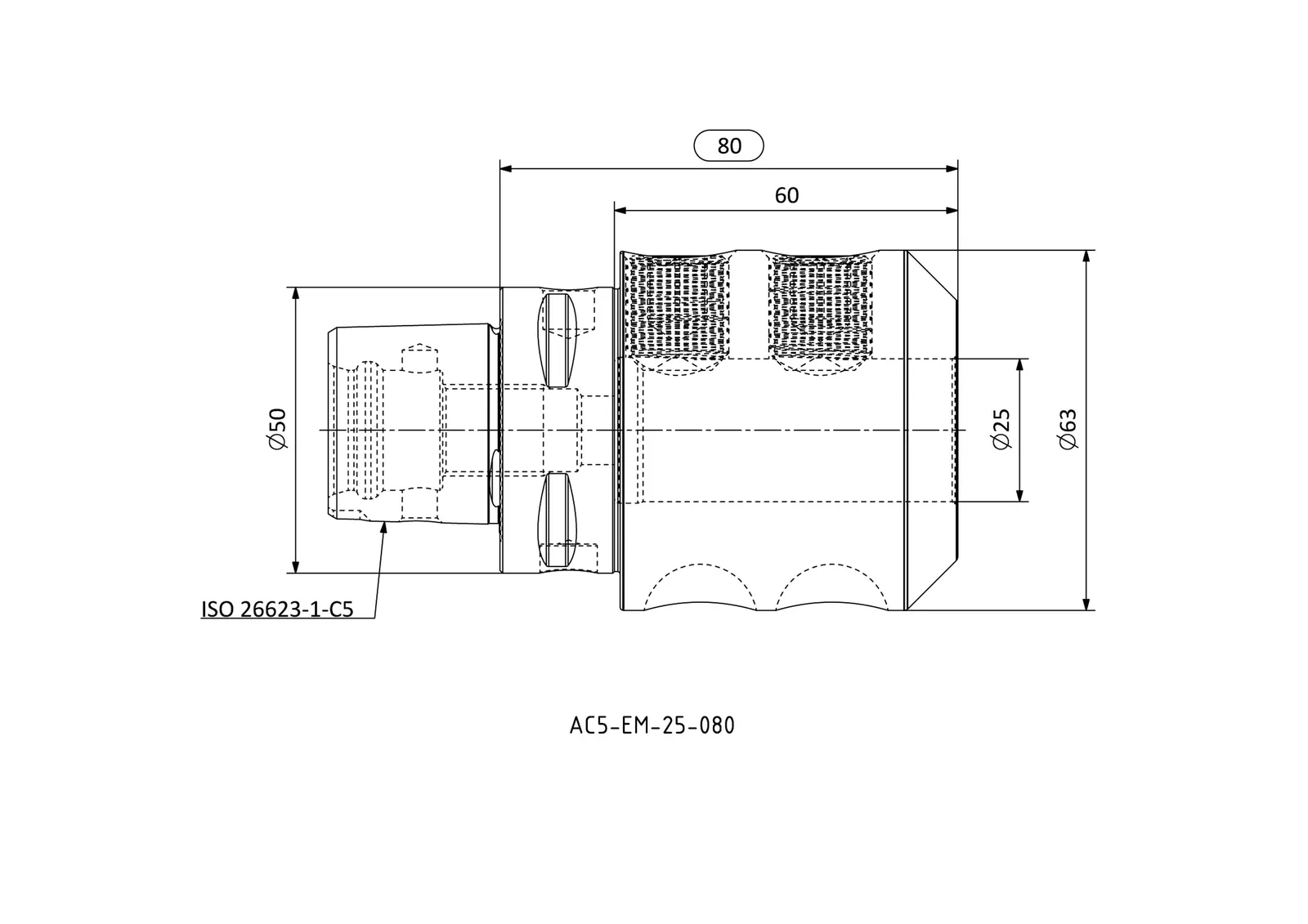 AC5-EM-25-080 &mdash; dimensioned drawing
