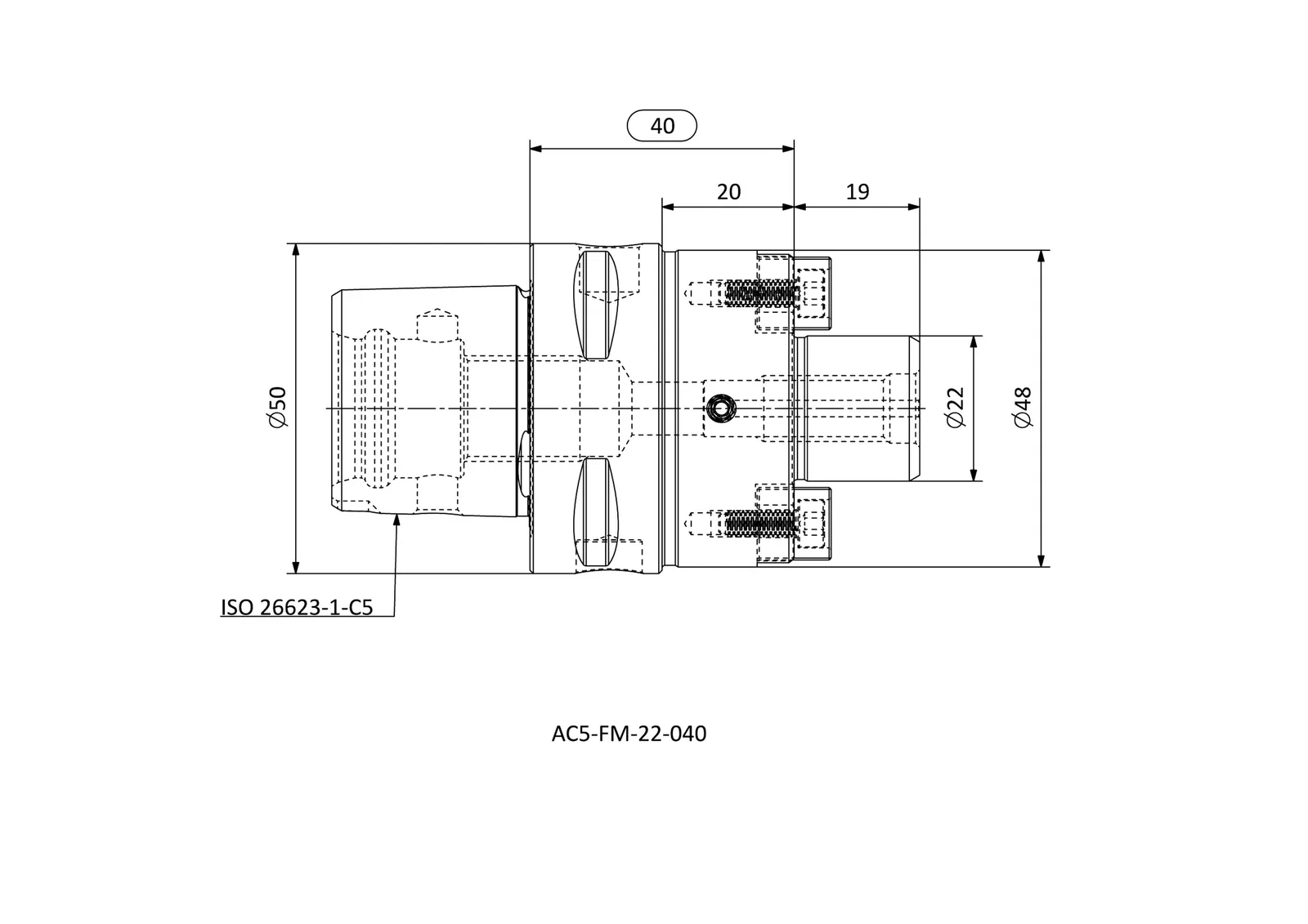 AC5-FM-22-040 &mdash; dimensioned drawing