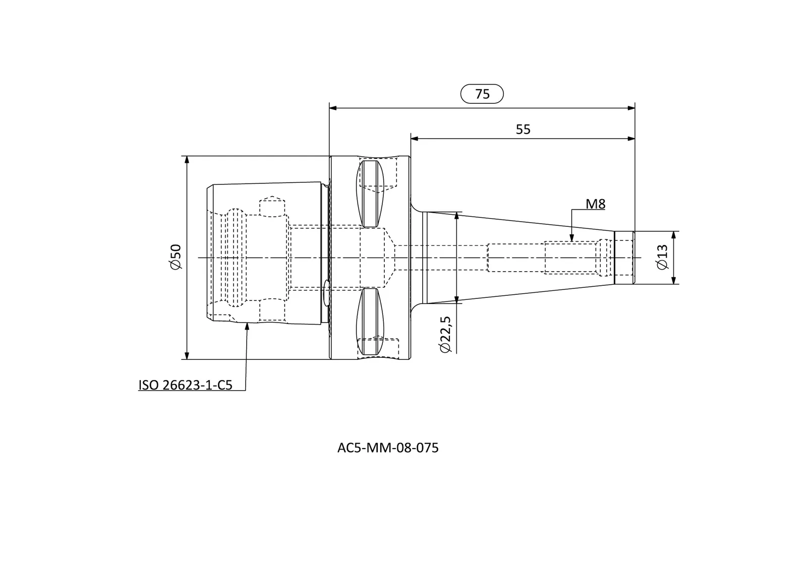 AC5-MM-08-075 &mdash; dimensioned drawing