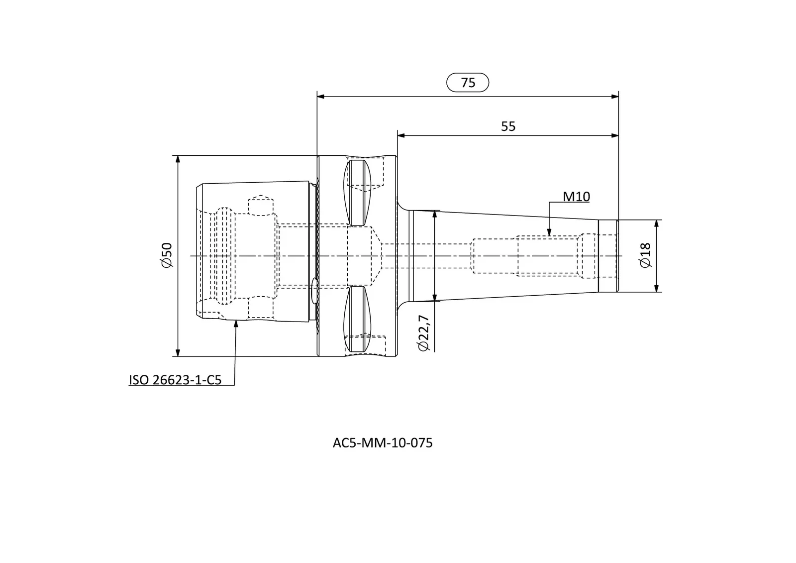 AC5-MM-10-075 &mdash; dimensioned drawing