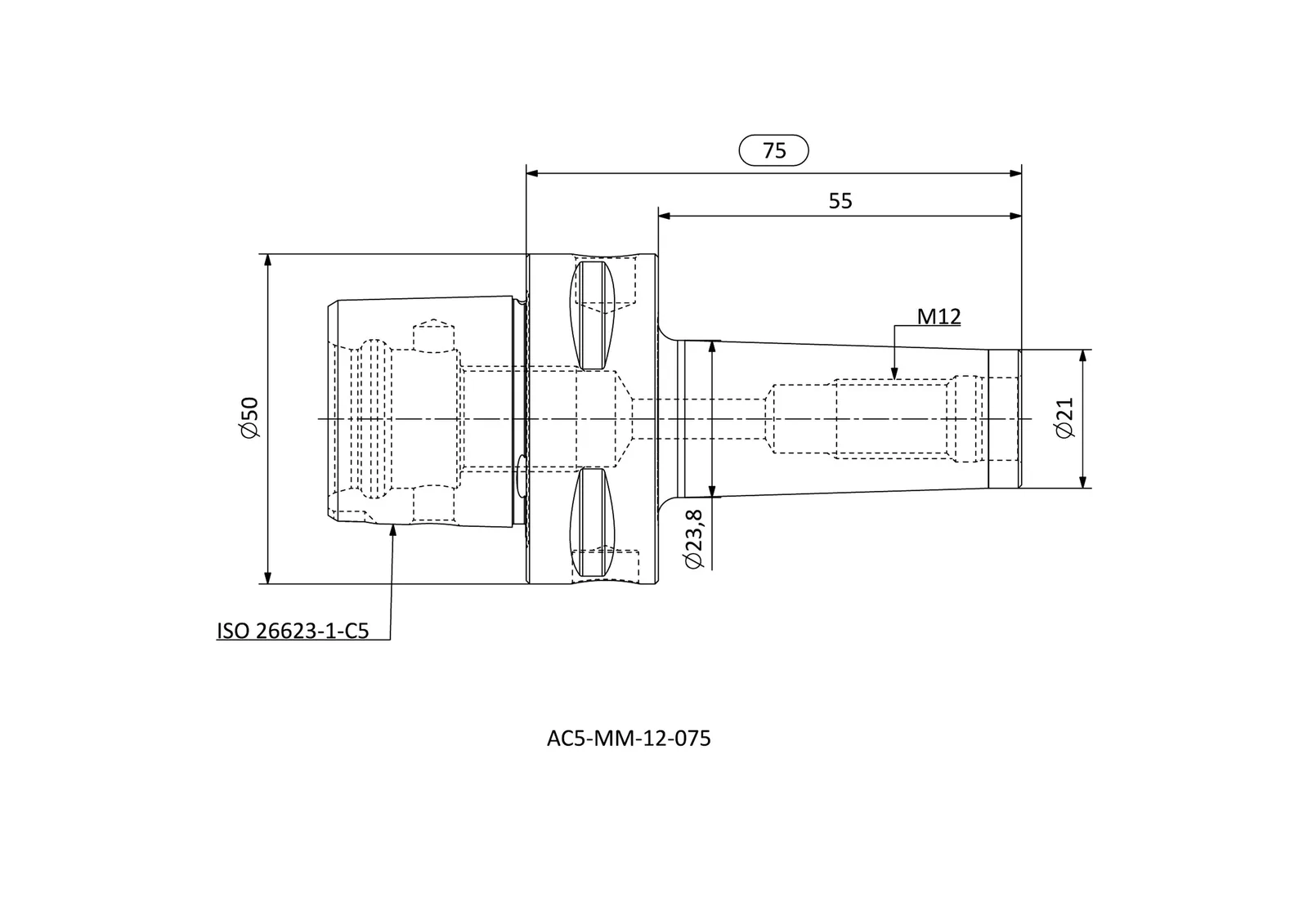 AC5-MM-12-075 &mdash; dimensioned drawing