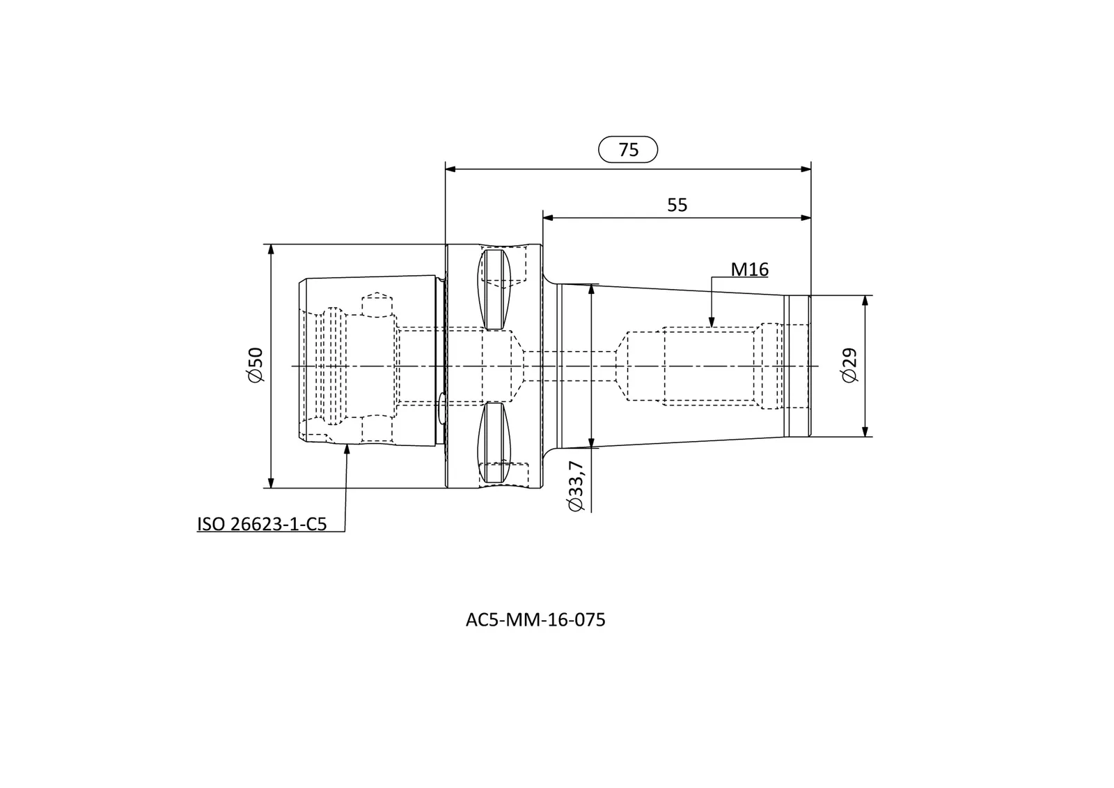 AC5-MM-16-075 &mdash; dimensioned drawing