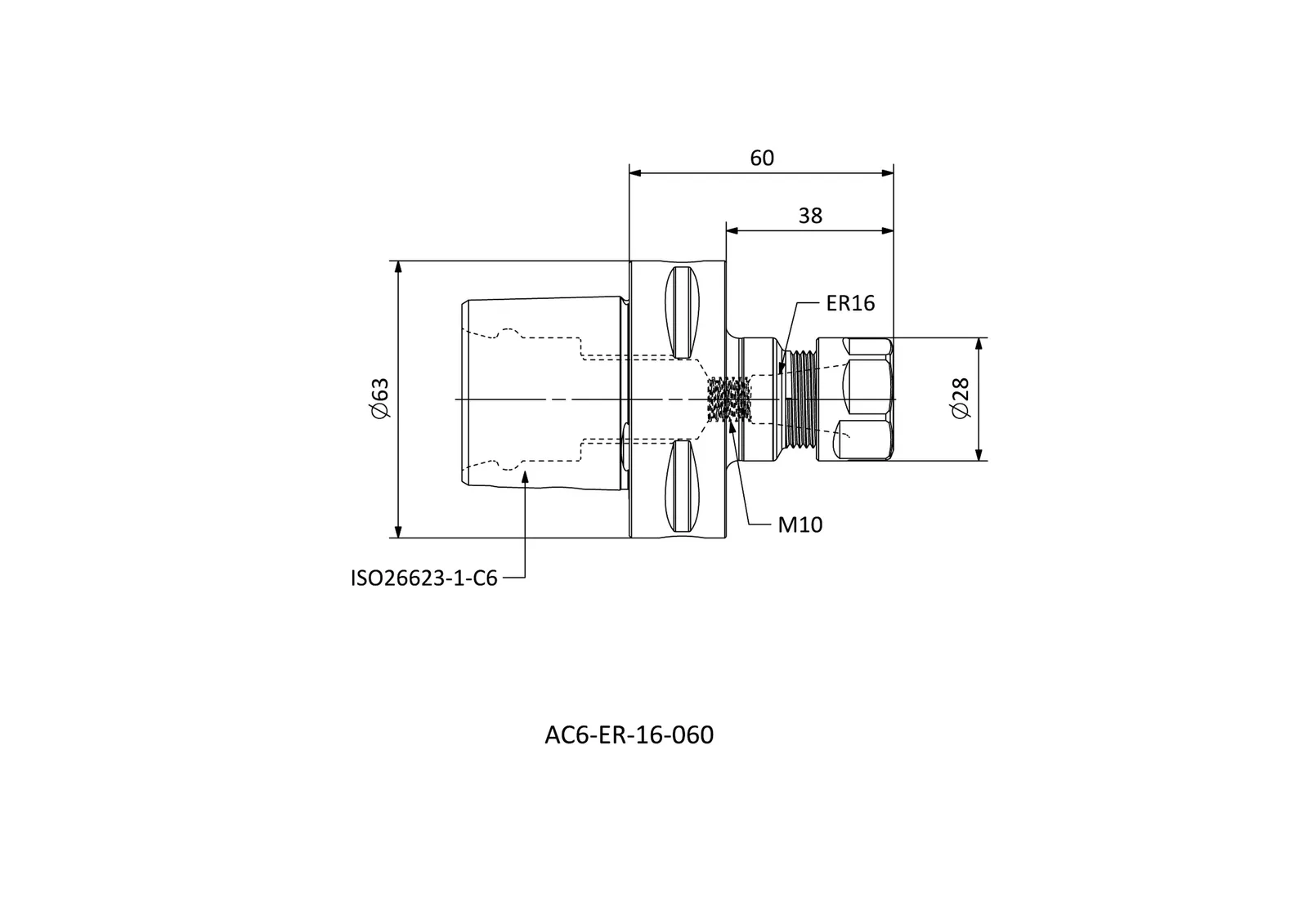 AC6-ER-16-060 &mdash; dimensioned drawing