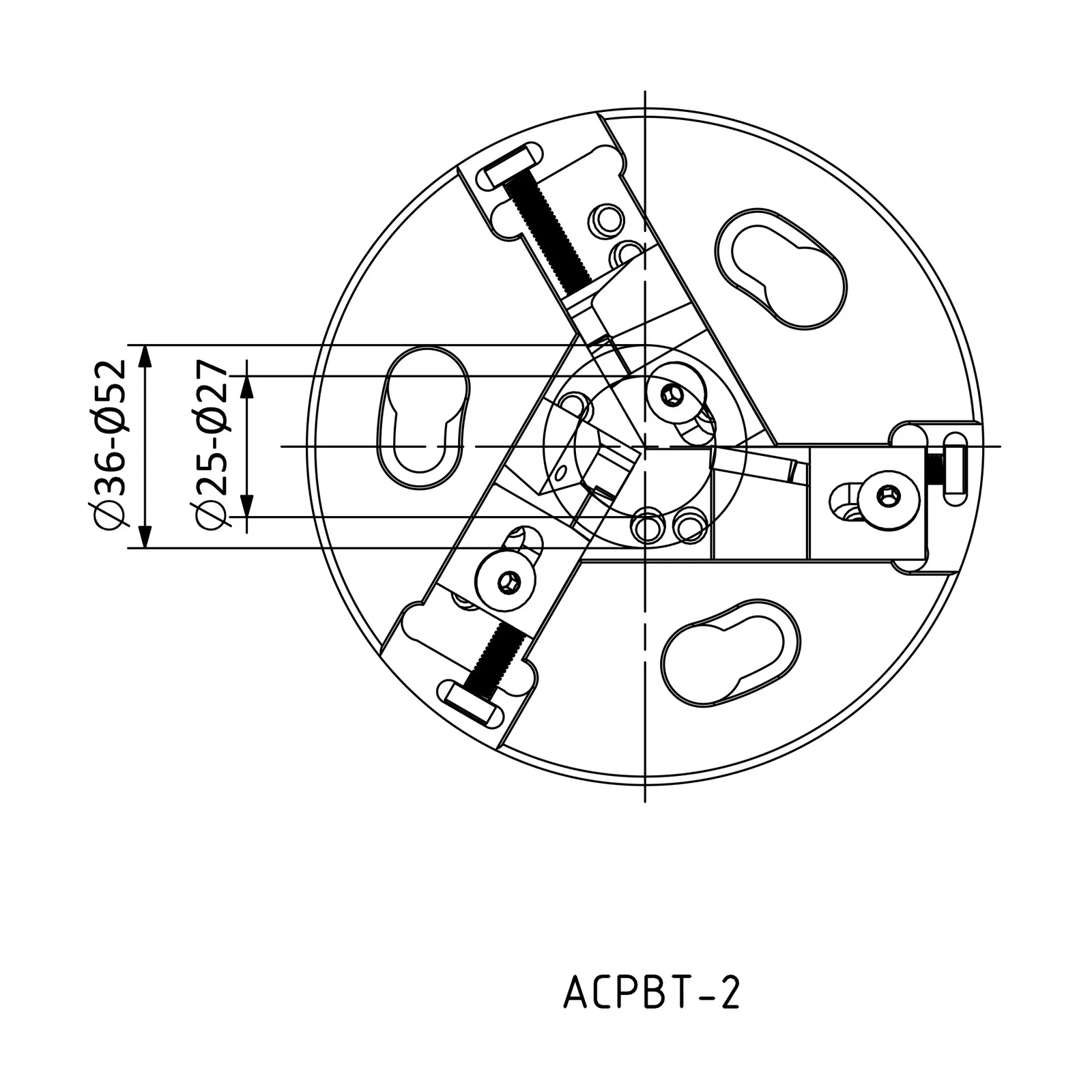 ACPBT-2 &mdash; dimensioned drawing