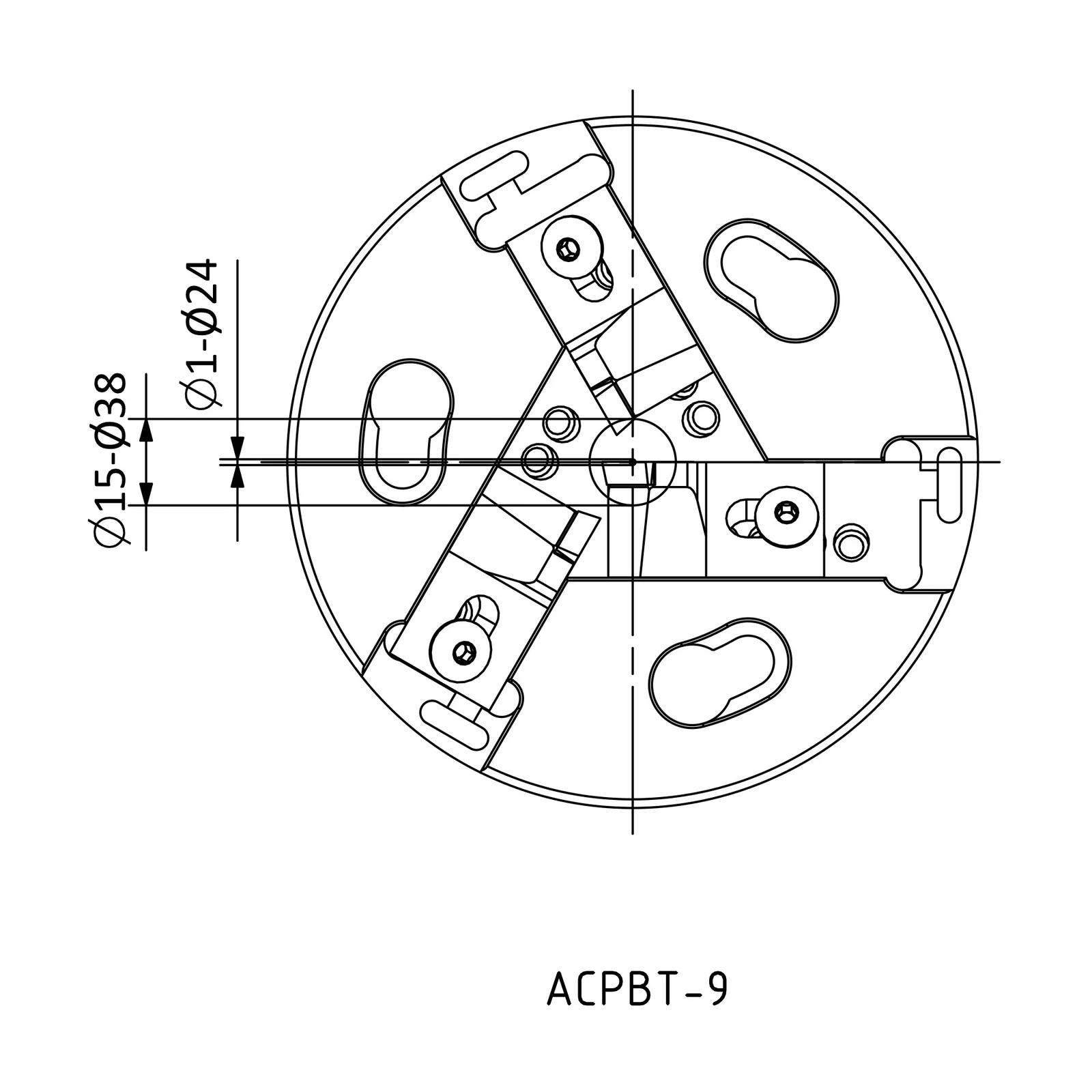 ACPBT-9 &mdash; dimensioned drawing