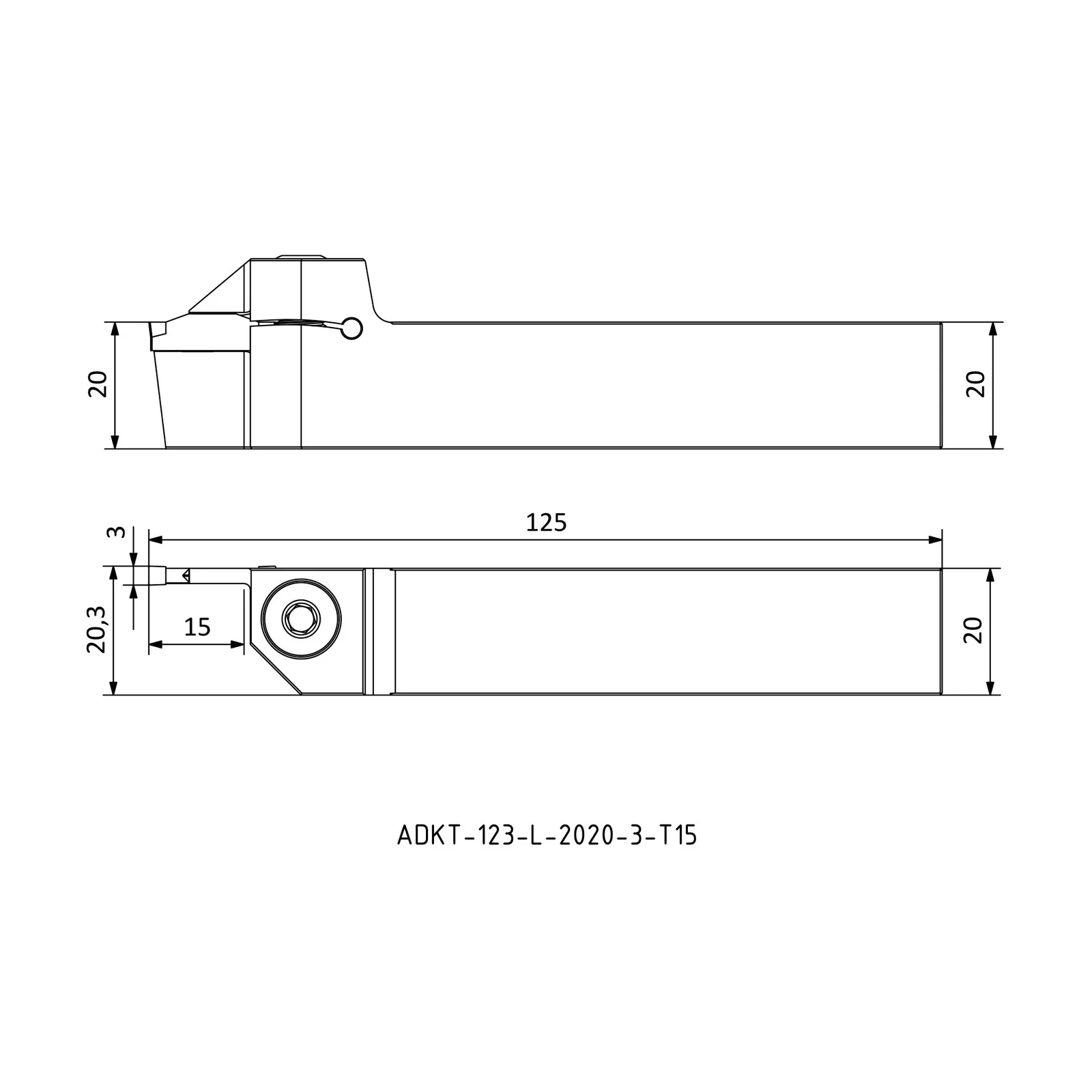 ADKT-123-L-2020-3-T15 &mdash; dimensioned drawing