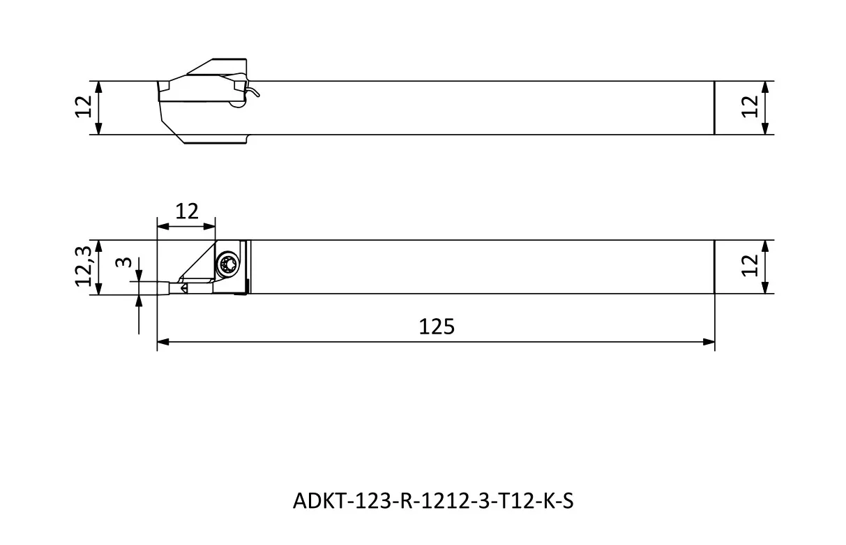 ADKT-123-R-1212-3-T12-K-S &mdash; dimensioned drawing