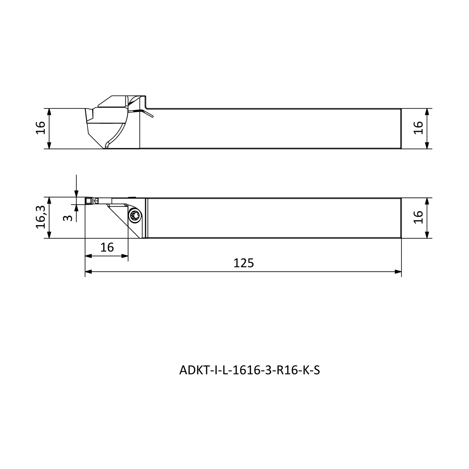 ADKT-I-L-1616-3-R16-K-S &mdash; dimensioned drawing