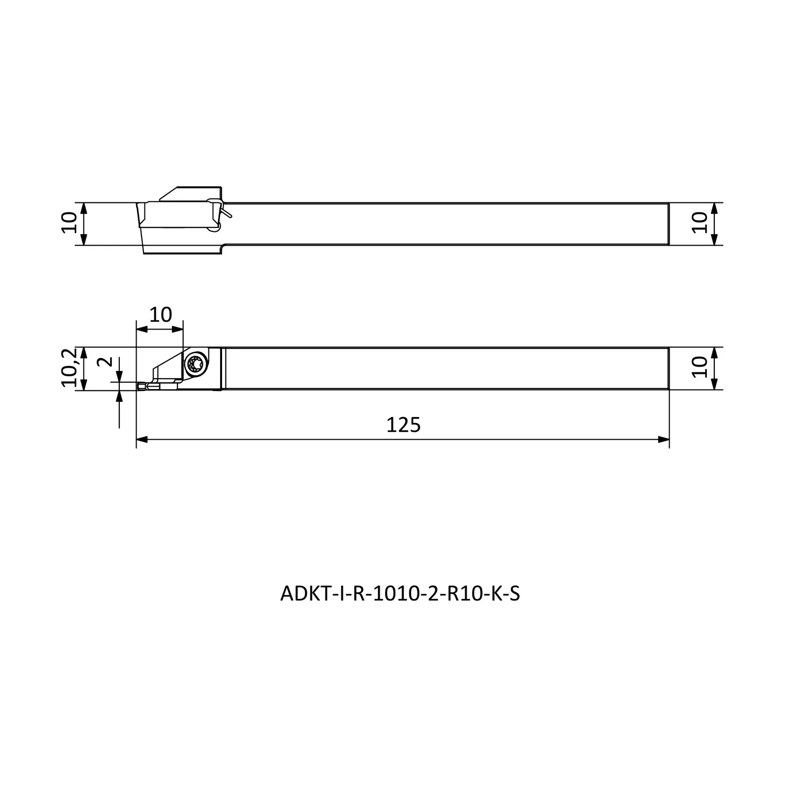 ADKT-I-R-1010-2-R10-K-S &mdash; dimensioned drawing