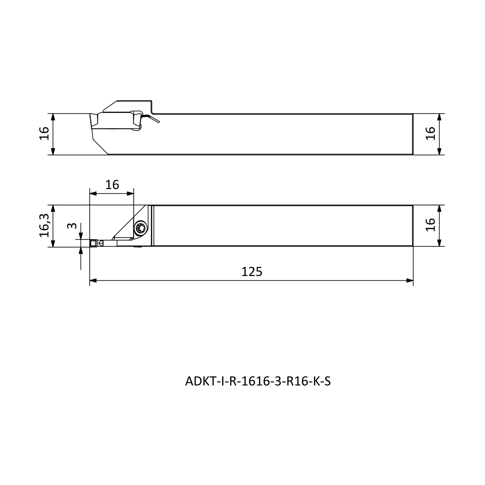 ADKT-I-R-1616-3-R16-K-S &mdash; dimensioned drawing