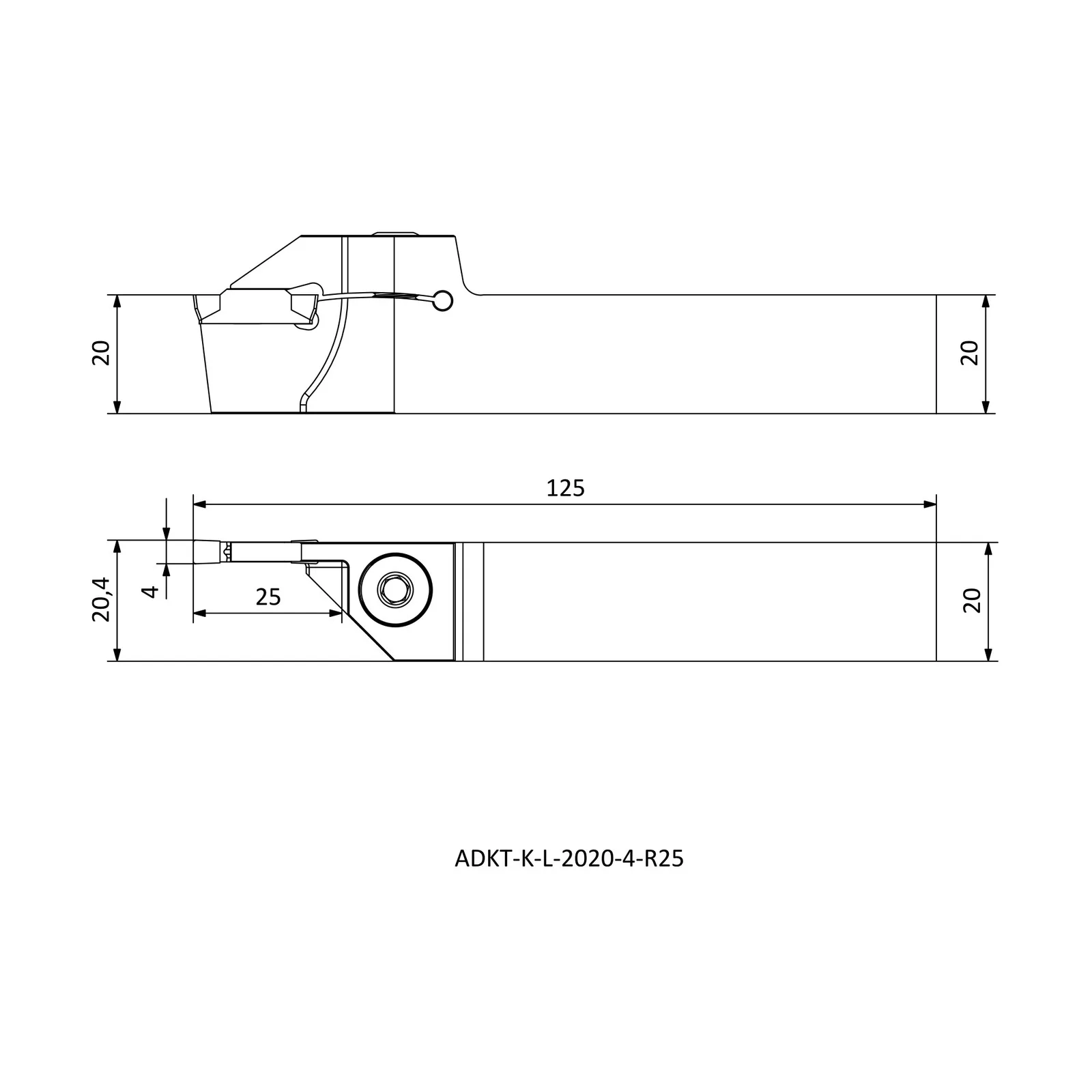 ADKT-K-L-2020-4-R25 &mdash; dimensioned drawing