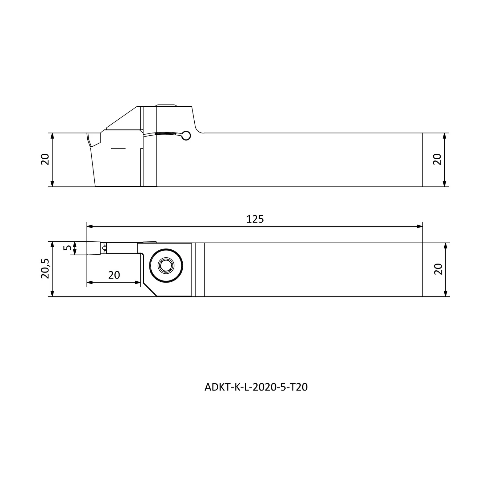ADKT-K-L-2020-5-T20 &mdash; dimensioned drawing