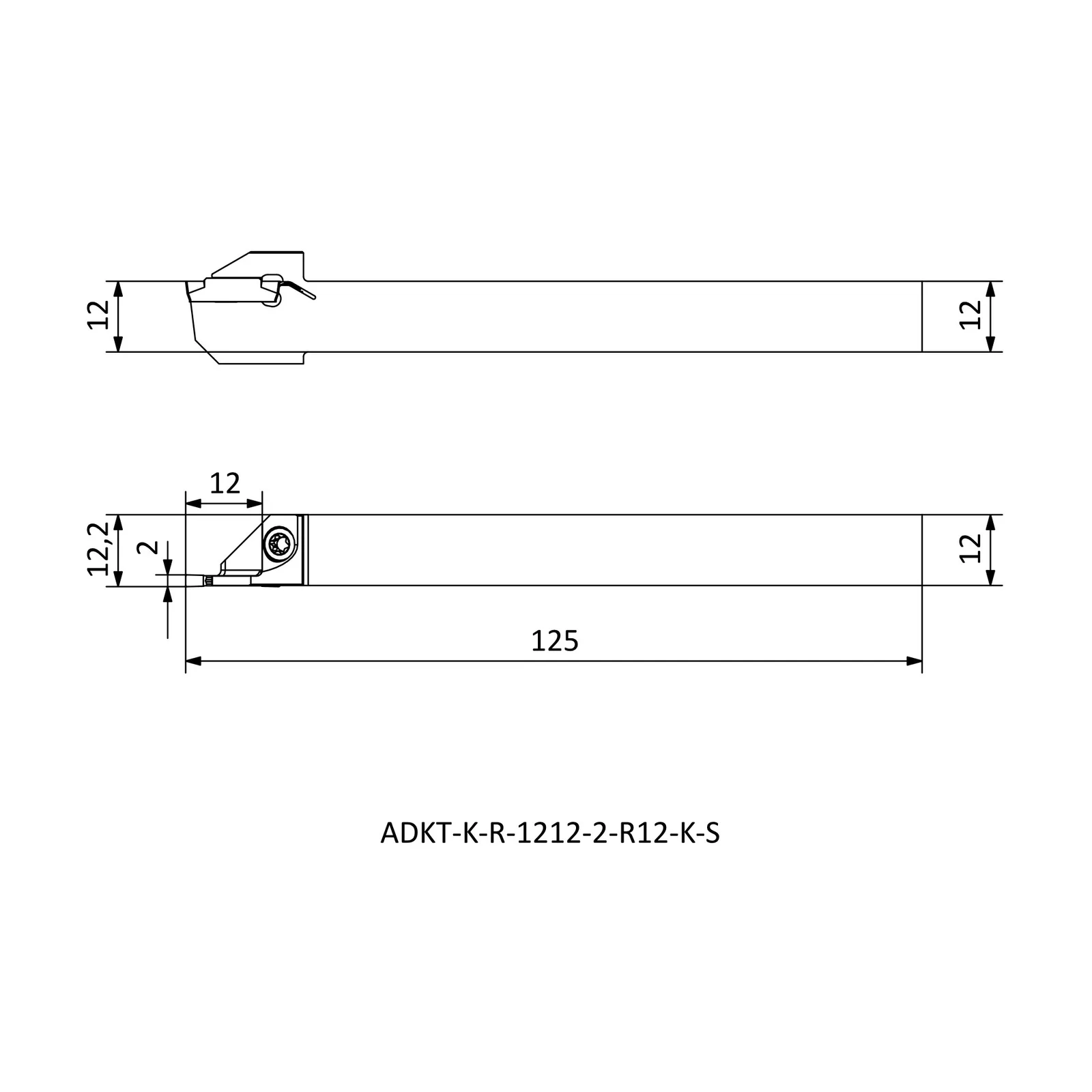 ADKT-K-R-1212-2-R12-K-S &mdash; dimensioned drawing