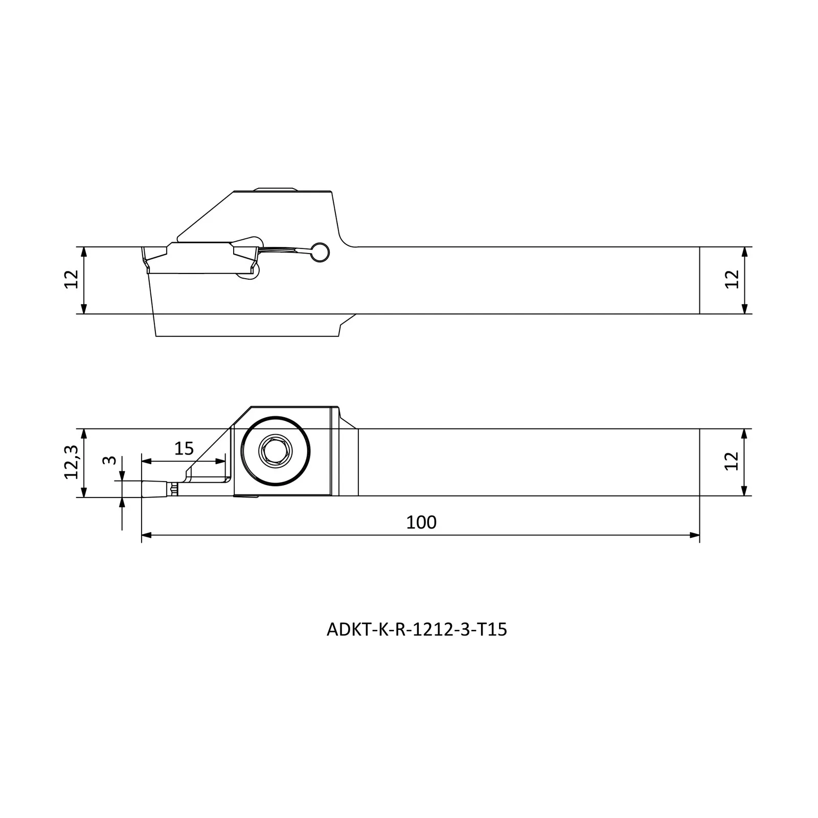 ADKT-K-R-1212-3-T15 &mdash; dimensioned drawing