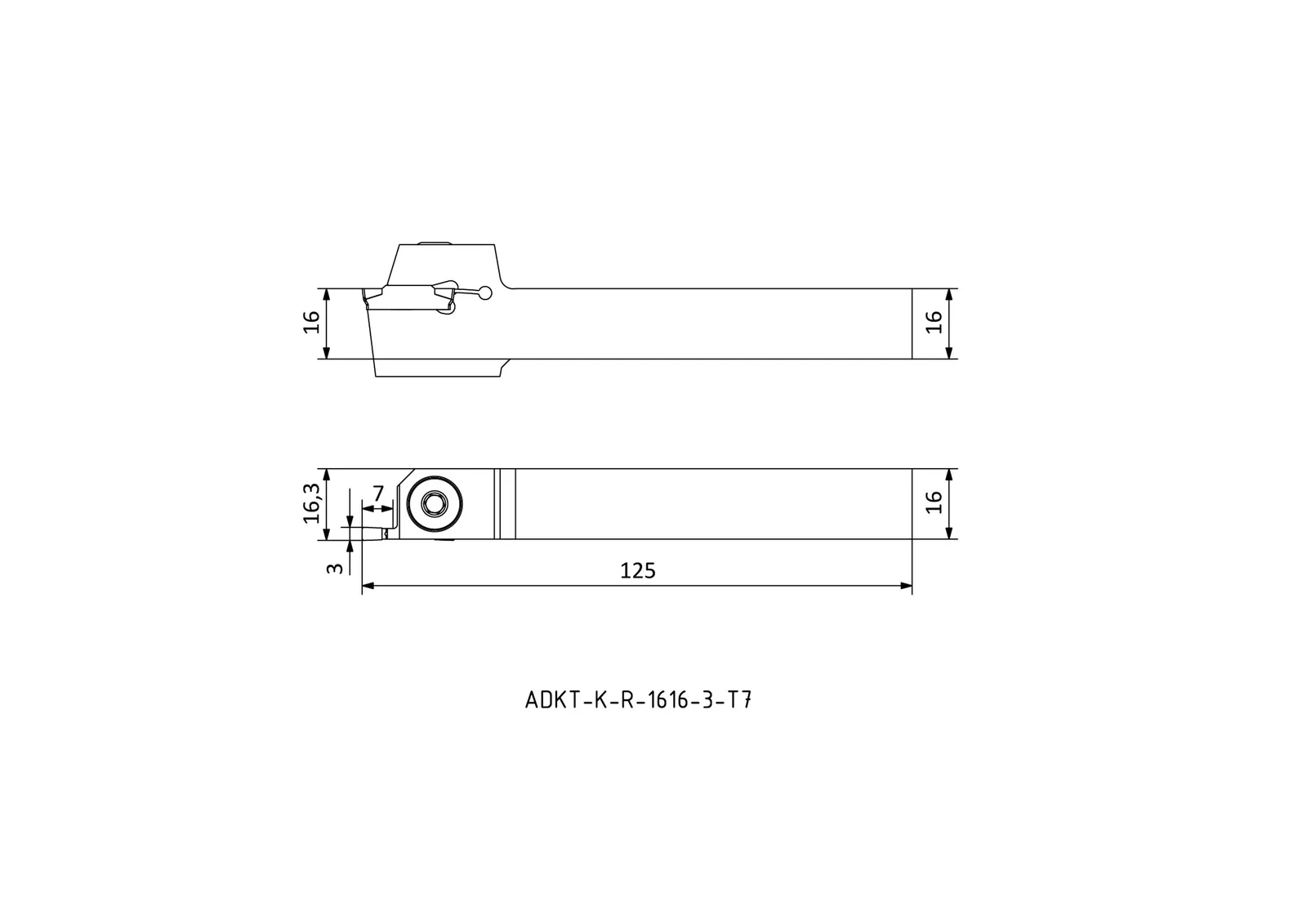 ADKT-K-R-1616-3-T7 &mdash; dimensioned drawing