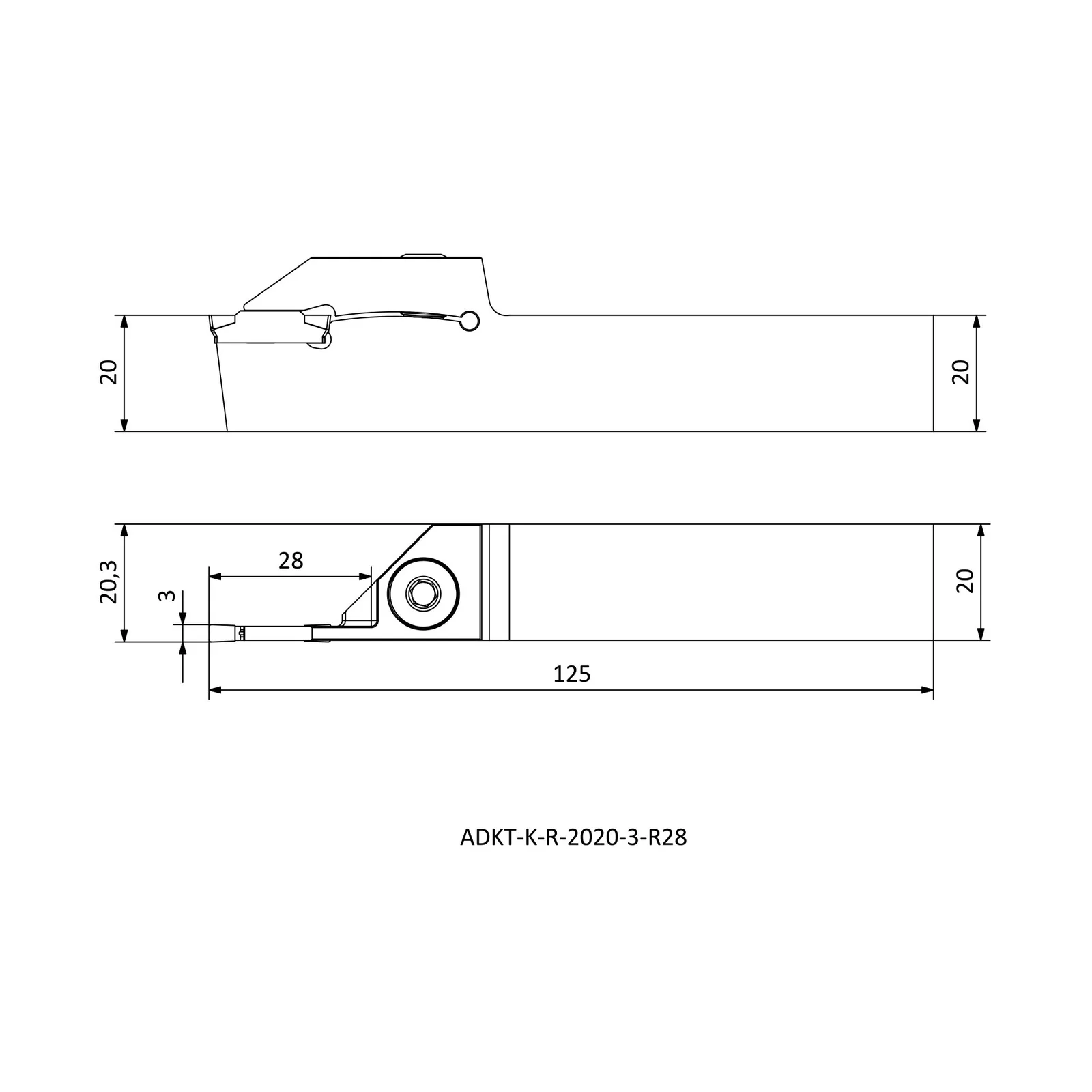ADKT-K-R-2020-3-R28 &mdash; dimensioned drawing