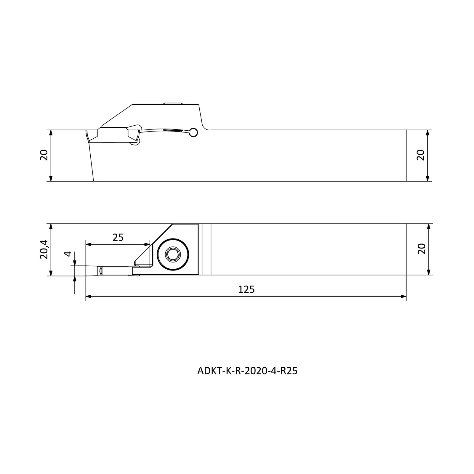 ADKT-K-R-2020-4-R25 &mdash; dimensioned drawing