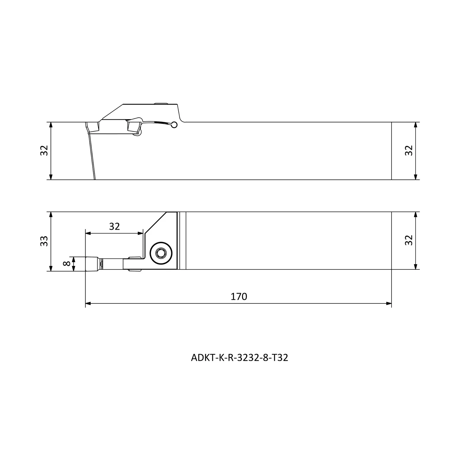 ADKT-K-R-3232-8-T32 &mdash; dimensioned drawing