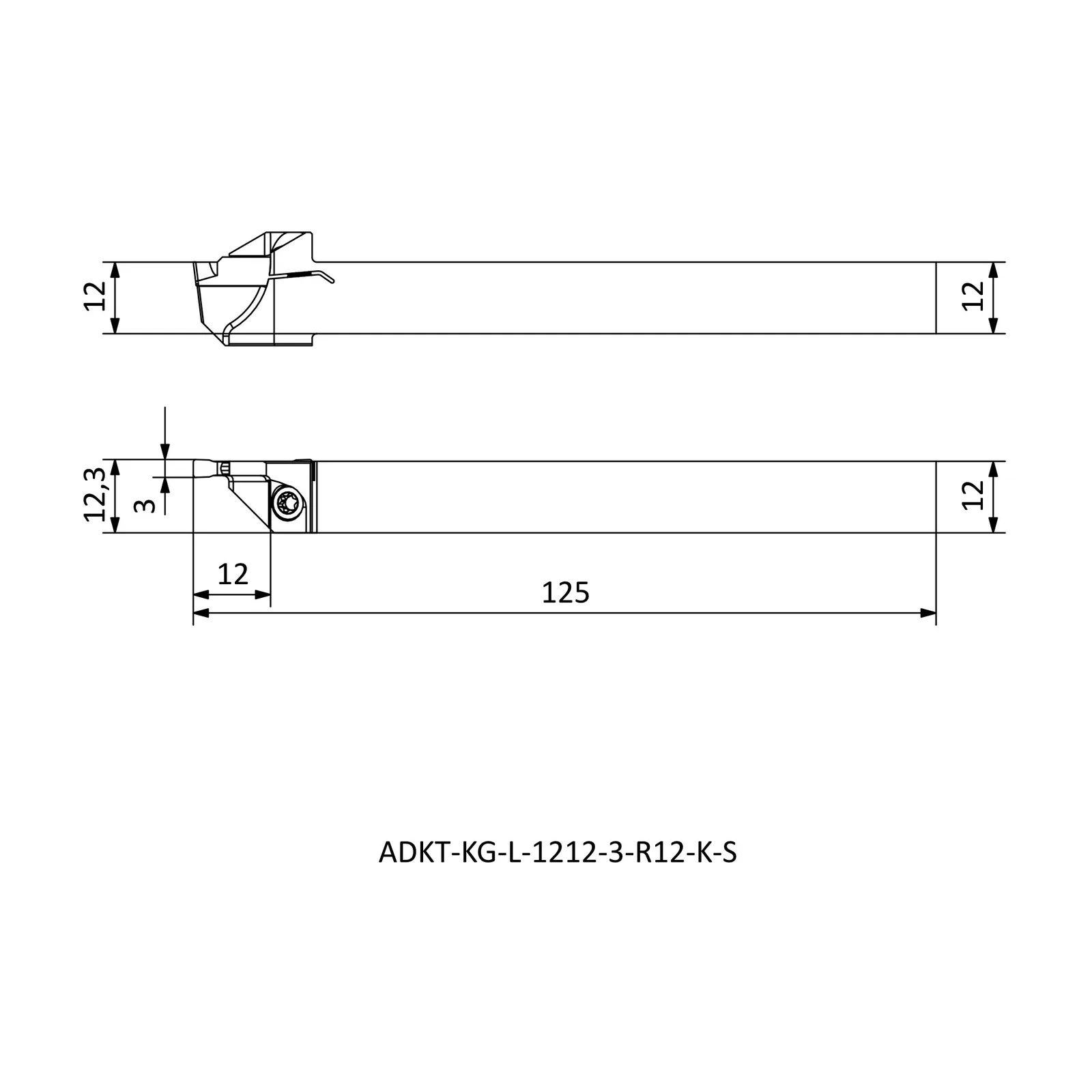 ADKT-KG-L-1212-3-R12-K-S &mdash; dimensioned drawing