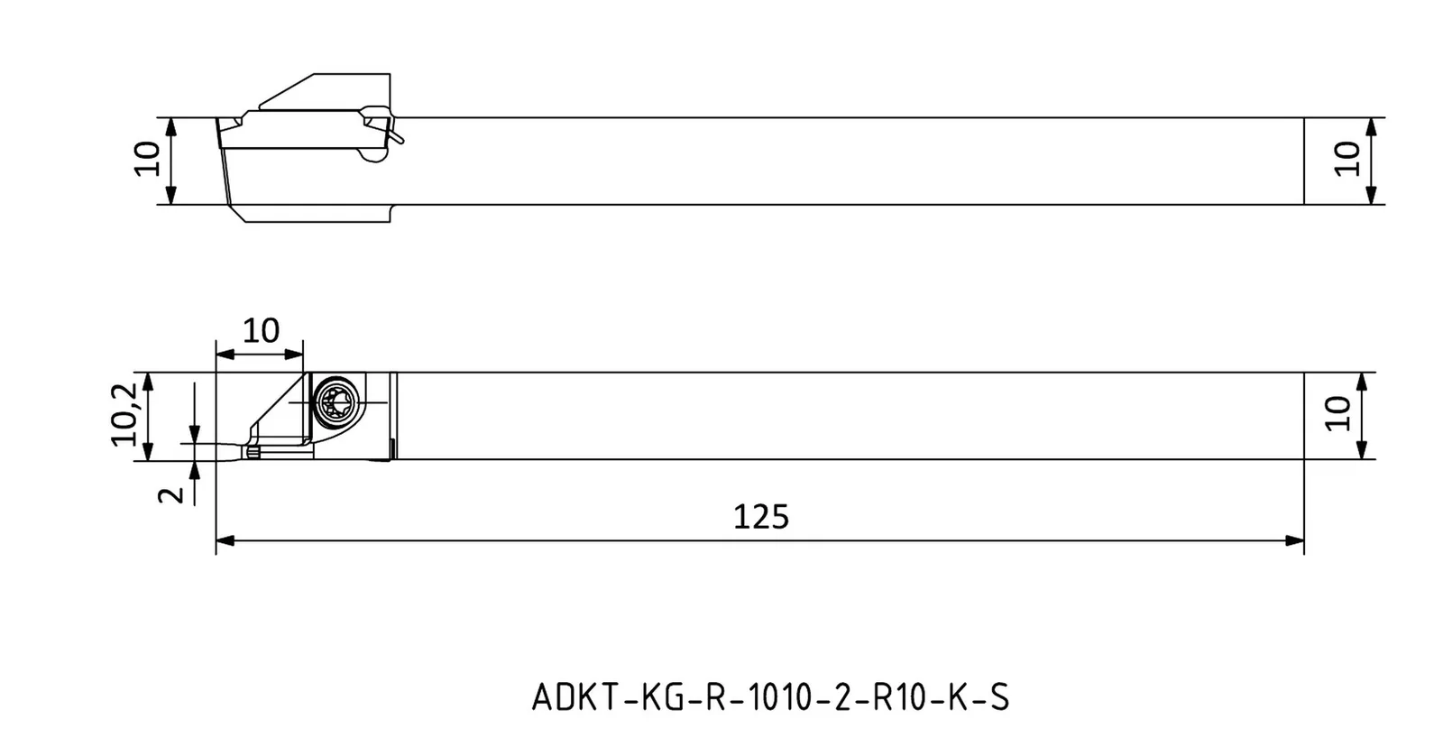 ADKT-KG-R-1010-2-R10-K-S &mdash; dimensioned drawing
