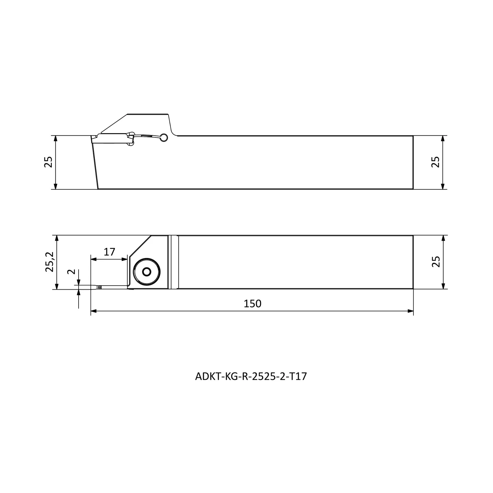 ADKT-KG-R-2525-2-T17 &mdash; dimensioned drawing